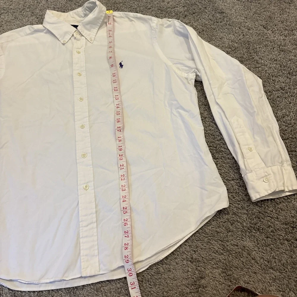 Polo Ralph Lauren Shirt Men 2XL White Slim Fit Performance Long Sleeve Pony L/S